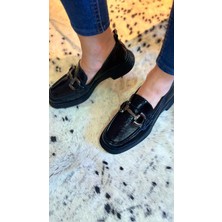 Noble Shoes Hakiki Deri Rugan Bayan Loafer