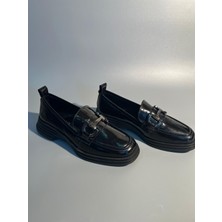 Noble Shoes Hakiki Deri Rugan Bayan Loafer