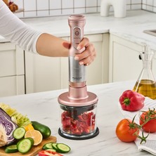 Karaca Mastermaid Prosteel 1000W Blender Set Cam Hazneli Rosegold