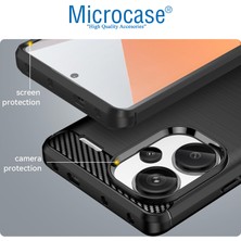 Microcase Xiaomi Redmi 13 4g Brushed Carbon Fiber Silikon Kılıf - Siyah AL3332