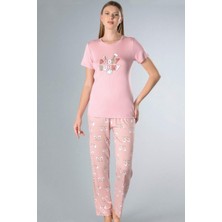 Yazlık Kısa Kol Pijama Takımı Dowry 08-112