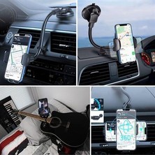 Etexy Ayarlanabilir Vakum Kilitli Cam ve Torpidoya Takılabilen Telefon Tutucu