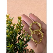 BerCio Store 925 Ayar Gümüş Klips Halka Burgu Büyük Boy Küpe 30 mm