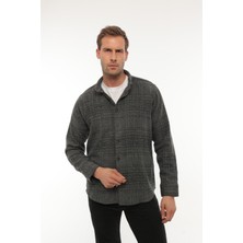Miron Füme Çizgili Regular Fit Oduncu Gömleği- 2448