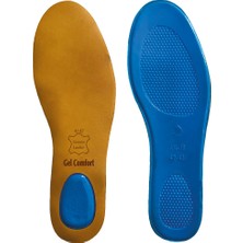 Gel Comfort Gc18 - Classic Gel - Hakiki Deri, Masaj Ve Topuk Destekli, Darbe Emici, Klasik Ayakkabı Iç Tabanlık