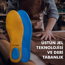 Gel Comfort Gc18 - Classic Gel - Hakiki Deri, Masaj Ve Topuk Destekli, Darbe Emici, Klasik Ayakkabı Iç Tabanlık