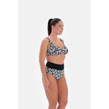 Eros 3240BK Balenli Bikini Tk - Siyah Beyaz
