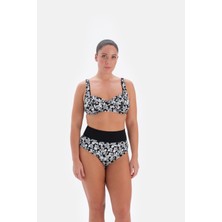 Eros 3240BK Balenli Bikini Tk - Siyah Beyaz