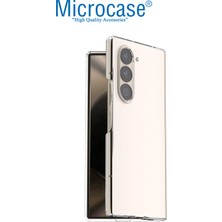 Microcase Samsung Galaxy Z Fold 6 Için Sert Kristal Kapaklı Kılıf Şeffaf- AL3157