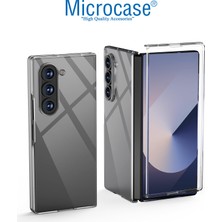 Microcase Samsung Galaxy Z Fold 6 Için Sert Kristal Kapaklı Kılıf Şeffaf- AL3157