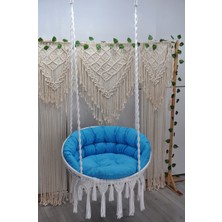 Altınoluk Hamak Makrome Relax Salıncak ( Beyaz ) Minderli