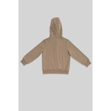 Minojoy Harves Zeytin Gri Pamuklu Fermuarlı Erkek Çocuk Sweatshirt