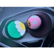 Akbaş Design Punch Nakışı 2li Araba Bardak Altlığı /car Coaster