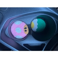 Akbaş Design Punch Nakışı 2li Araba Bardak Altlığı /car Coaster