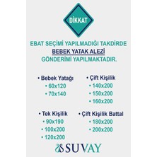 Suvay 70 x 140 Sıvı Geçirmez Bebek Yatak Alezi Kapitone Fitted Çarşaf Alez