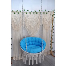 Altınoluk Hamak Makrome Relax Salıncak ( Krem ) Minderli