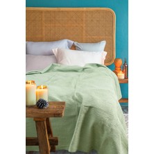 Mediterian Mint Yeşili Hafif ve Yumuşak Pamuk Battaniye 150x200cm