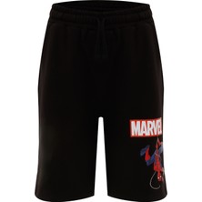 Lumberjack Bl Spıderman 20GFB647 4fx Siyah Erkek Çocuk Şort