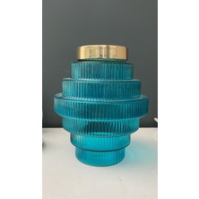 Evdema Cam Açık Mavi Kat Vazo