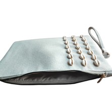 Vertiginoso Beyaz Kadın Portföy Clutch El Çantası