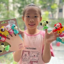 Periyedi Finger Puppet Çiftlik Hayvanları Parmak Kukla Seti 5 Hayvanlı Oyuncak Parmak Kukla