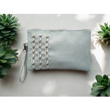 Vertiginoso Beyaz Kadın Portföy Clutch El Çantası