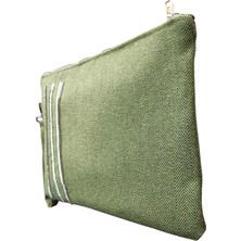 Vertiginoso Yeşil Boncuk Işlemeli Kadın Portföy Clutch El Çantası