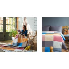 Mediterian Yumuşak Peluş Battaniye 160x220, Sıcak ve Konforlu, Akrilik Materyal, Beyaz Renk