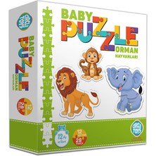 Circle Toys 3'lü Baby Puzzle Puzzle Seti Çiftlik, Orman, Sevimli Araç