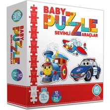 Circle Toys 3'lü Baby Puzzle Puzzle Seti Çiftlik, Orman, Sevimli Araç