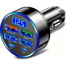 Baideluo  4- USB  4 Çıkışlı Çoklu USB Araç Şarjı Şarj Aleti Seyahat Şarj Aleti Araç Içintüm Araçlara Uygundur