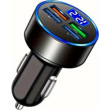 Baideluo  4- USB  4 Çıkışlı Çoklu USB Araç Şarjı Şarj Aleti Seyahat Şarj Aleti Araç Içintüm Araçlara Uygundur