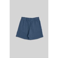 Minojoy Nate Indigo Muslin Erkek Çocuk Şort