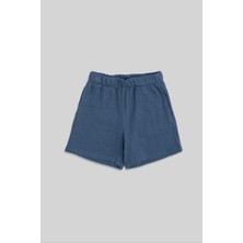 Minojoy Nate Indigo Muslin Erkek Çocuk Şort