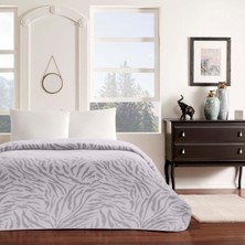 Zoe Tek Kişilik Battaniye Gri