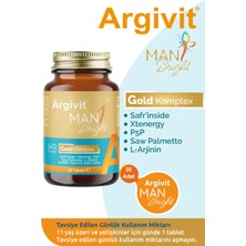 Argivit Man Bright Gold Kompleks Takviye Edici Gıda