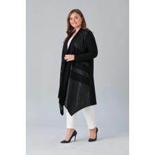 Wearon 52-820 Kristal Kumaş Hırka - Siyah