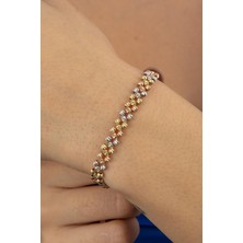 Fiyonk Kuyumculuk 14 Ayar Altın Örme Dorika Sıralı Bileklik