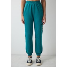 Penti Petrol Yeşil Yüksek Bel Harry Potter Baskılı Eşofman Altı