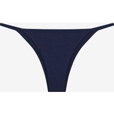 Penti Navy Simple Floral Pamuklu 3lü Çok Renkli Brazilian Külot