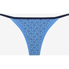 Penti Navy Simple Floral Pamuklu 3lü Çok Renkli Brazilian Külot