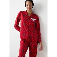 Penti Harry Potter Lumos Kırmızı Gömlek Pantolon Pijama Takımı