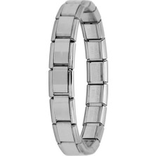 Market66 Esnek Bileklik Denge Bilekliği Paslanmaz Çelik Metal Italyan Charm Bileklik Altın Renk Kenarlı