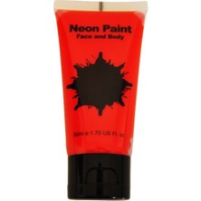 Pandoli Halloween Non-Toxic Neon Cream Face Body Boyama Makyaj Kırmzı Renk 50 Gr