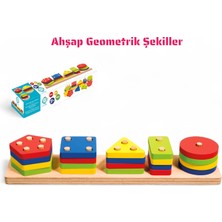 İyi Toys Ahşap 5'li Geometri Sıralama Montessori