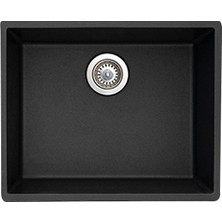 Gradde Siyah Tek Göz 40 cm x 50 cm T,üstü,altı, Granit Evye GR50