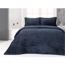 Merinos Modern Line Tek Kişilik Battaniye Seti Lacivert