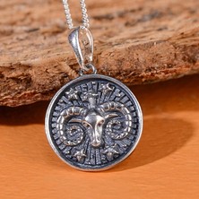 Ebrar Silver Gümüş Koç Burcu Kolye 925 Ayar Gümüş Koç Burç Unisex Kolye