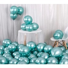 Papatya Süs Evi Yeşil Krom Balon 40 Adet