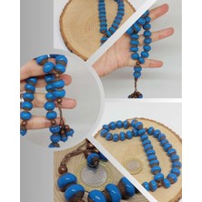 Yaşam Tohumu Anadolu Toprağı Serisi 33'lük Mavi Renk Seramik Boncuk Tesbih 10-12MM (54112) 